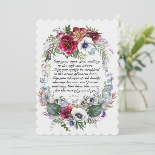 Een mooie dag voor een huwelijksuitnodiging kaart (Staand voorkant)