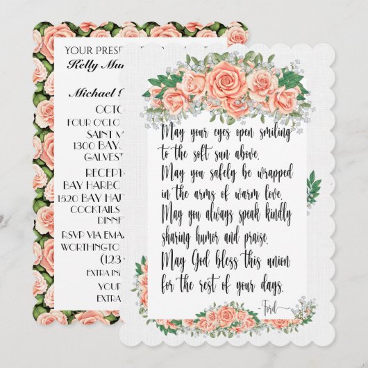 Een mooie dag voor een huwelijksuitnodiging kaart (Voorkant / Achterkant)