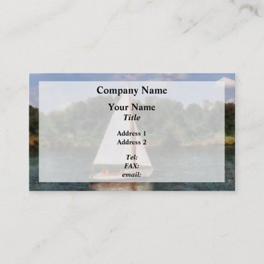 Een mooie dag voor een zee visitekaartje (Voorkant)