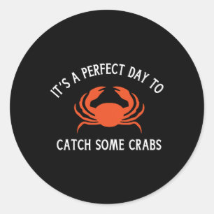 Een mooie dag voor krabliefhebbers ronde sticker