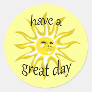 Een mooie dag zonneschijnaarster hebben ronde sticker