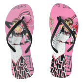 Een mooie dame 2 teenslippers (Voetbed)