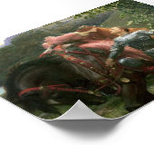 Een mooie dame en haar nacht poster (Hoek)