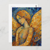 Een mooie dame engel briefkaart (Voorkant / Achterkant)