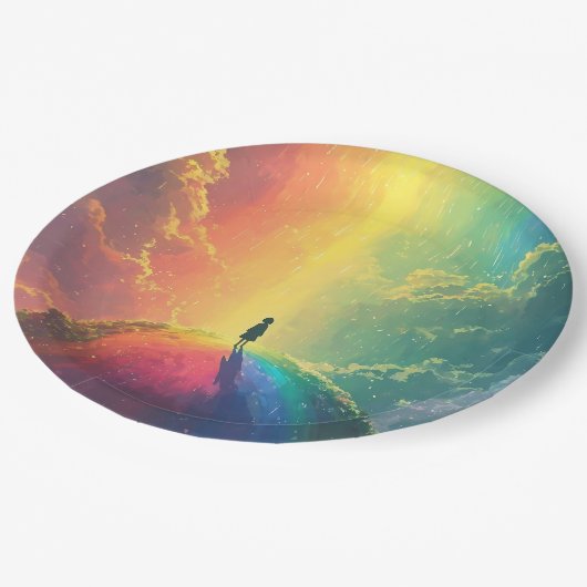 Een mooie droom papieren bordje (Gekanteld)