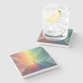 Een mooie droom stenen onderzetter (Zijkant)