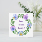 Een mooie droom! Waterverf bloemen briefkaart (Staand voorkant)