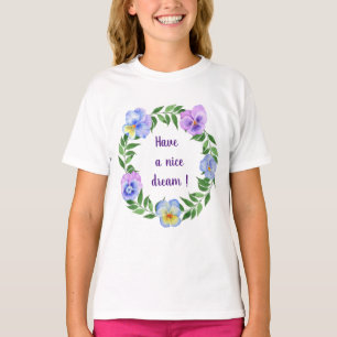 Een mooie droom! Waterverf bloemen T-shirt