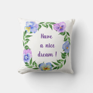Een mooie droom! Waterverf mooie bloemen Kussen