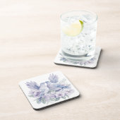 Een mooie duif paar Waterverf Bier Onderzetter (Rechterzijde)