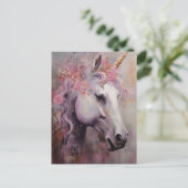 Een mooie eenhoorn briefkaart (Staand voorkant)