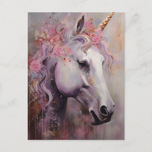 Een mooie eenhoorn briefkaart (Voorkant)