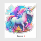 Een mooie eenhoorn Sticker (Vel)