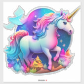 Een mooie eenhoorn Sticker (Vel)
