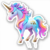 Een mooie eenhoorn Sticker 1 (Voorkant)