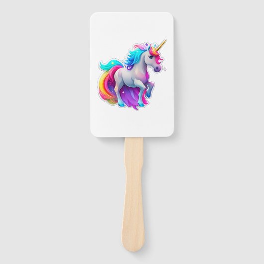 Een mooie eenhoorn Sticker 2 Handwaaier (Voorkant)