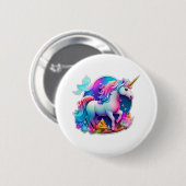 Een mooie eenhoorn Sticker Ronde Button 5,7 Cm (Voorkant /achterkant)