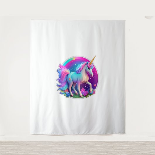 Een mooie eenhoorn wandkleed (Voorkant)