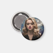 Een mooie eenzame vrouw magneet (Voorkant / Achterkant)