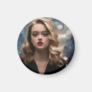 Een mooie eenzame vrouw magneet