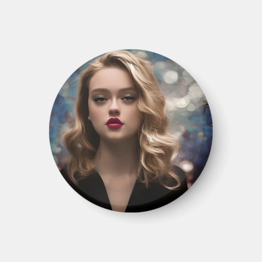 Een mooie eenzame vrouw magneet (Voorkant)