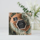 Een mooie elegante zwangerschapsaankondiging kaart (Staand voorkant)