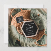 Een mooie elegante zwangerschapsaankondiging kaart (Voorkant)