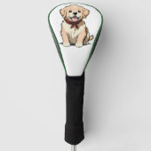 Een mooie en schattige Golden Retriever die neerzi Golfheadcover (Voorkant)