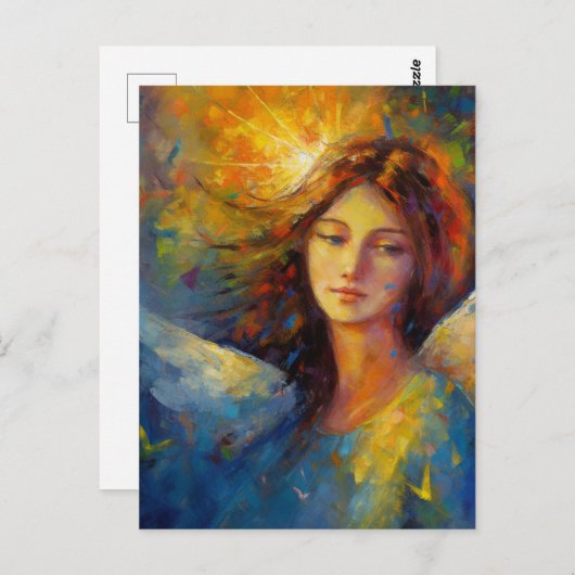 Een mooie engel dame briefkaart (Voorkant / Achterkant)