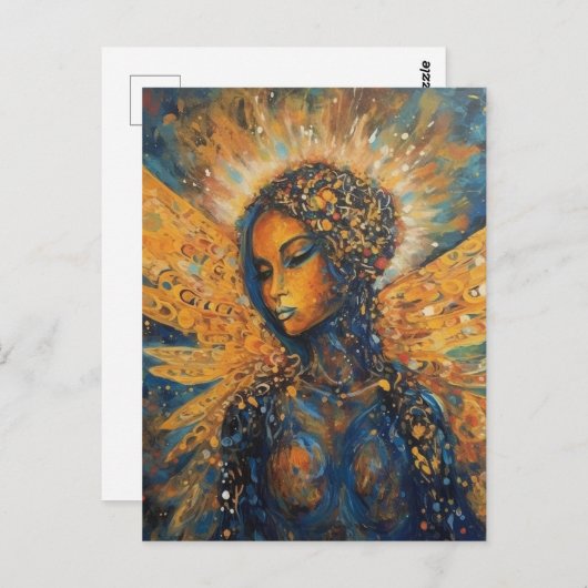 Een mooie engel vrouw briefkaart (Voorkant / Achterkant)