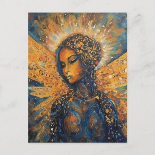 Een mooie engel vrouw briefkaart (Voorkant)