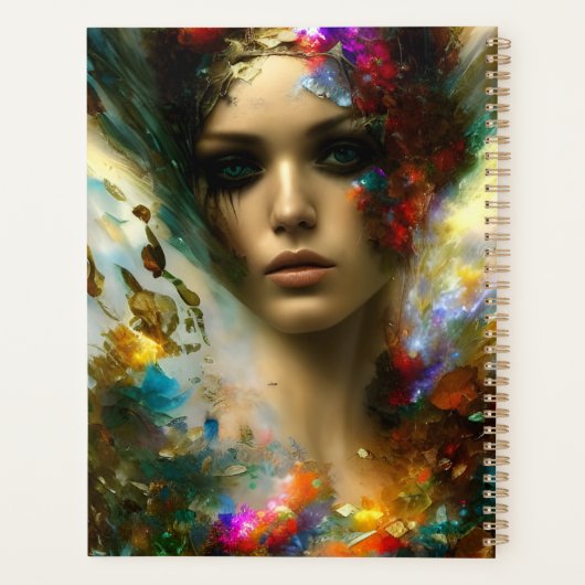 Een mooie fantasievrouw planner (Achterkant)