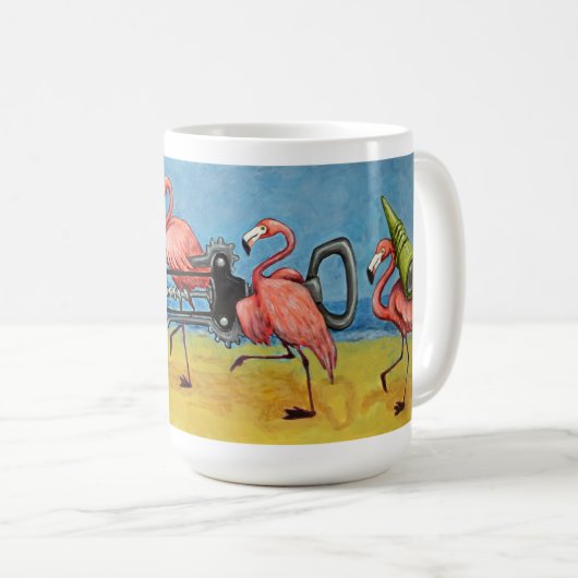 Een mooie flamingo mok (Voorkant rechts)