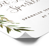 Een mooie Floral Wedding Let Love Sparkle Sign Poster (Hoek)