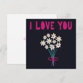 Een mooie florale uitnodiging voor Valentijnsdag (Voorkant / Achterkant)