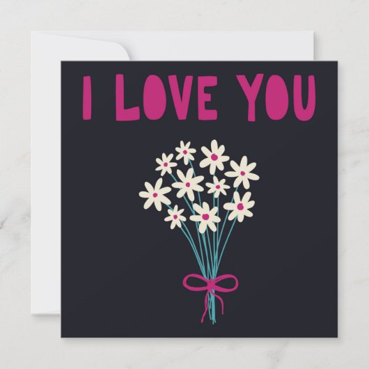 Een mooie florale uitnodiging voor Valentijnsdag (Voorkant)