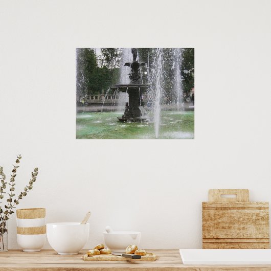 Een mooie fontein in de Alameda Mexico DF 2 Poster (Keuken)