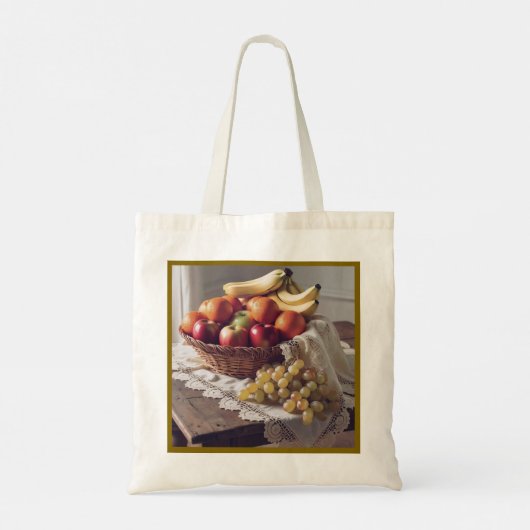 Een mooie fruitmand ontwerp Canvas tas (Achterkant)