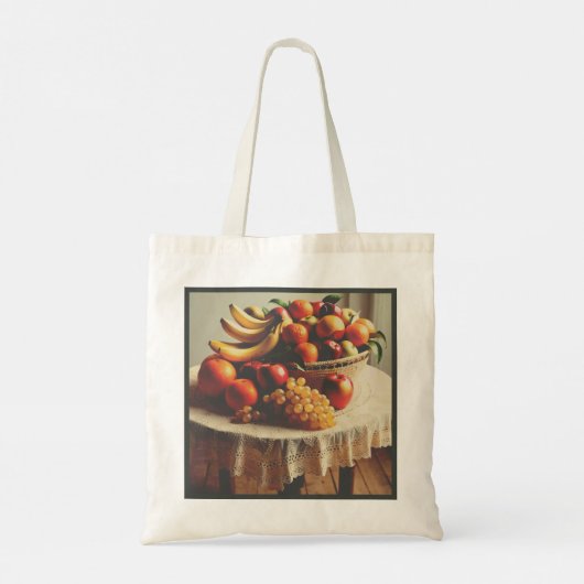 Een mooie fruitmand ontwerp Canvas tas (Achterkant)
