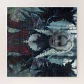 Een mooie gotische engel legpuzzel (Horizontaal)