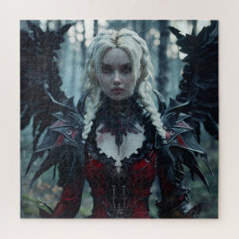 Een mooie gotische engel legpuzzel