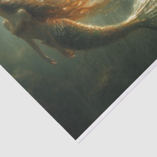 Een mooie gouden zeemeermin tissuepapier (Detail)