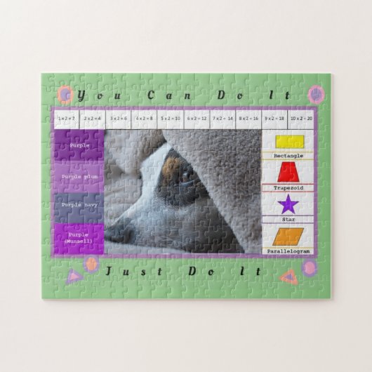 Een mooie grappige hond Educatief Legpuzzel (Horizontaal)