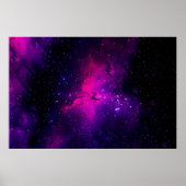Een mooie, heldere ruimte-nebula. achtergrond, abs poster (Voorkant)