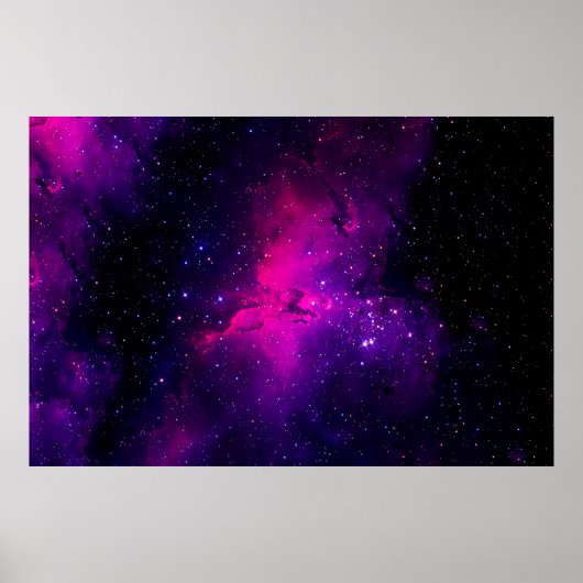 Een mooie, heldere ruimte-nebula. achtergrond, abs poster (Voorkant)