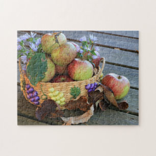 Een mooie Herfst Apple Harvest Basket Family Fun Legpuzzel