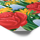 Een mooie illustratie van Flowers Poster (Hoek)