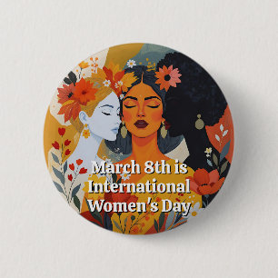 Een mooie Internationale Vrouwendag Ronde Button 5,7 Cm