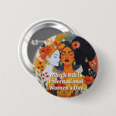 Een mooie Internationale Vrouwendag Ronde Button 5,7 Cm (Voorkant /achterkant)