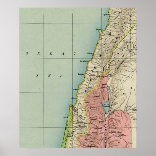 Een mooie kaart van Israël Poster (Voorkant)